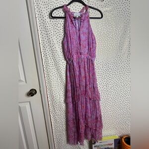 Gilner Farrar Floral Ruffle Maxi Dress